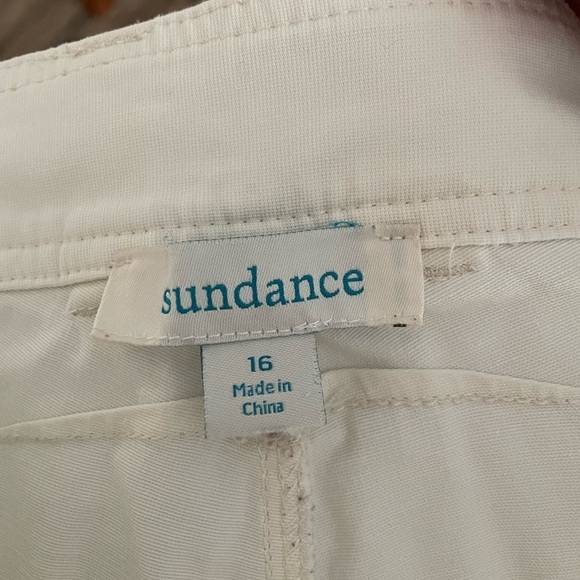 Sundance White Cotton Trouser Pants Size 16 - Picture 6 of 8